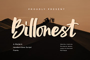 Billonest - Modern Script fonts, a Script Font by Nahar_std (Thumbnail 1 of 8)