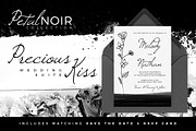 Petal Noir - Wedding Invitation, an Invitation Template by AM Studio (Thumbnail 1 of 2)