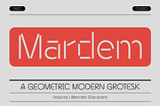 Mardem – Geometric Modern Grotesk, a Sans Serif Font by Drizy (Thumbnail 1 of 10)