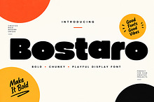 Bostaro – Bold Chunky Display Font