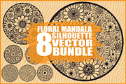 Laser Cut Floral Mandala Bundle, an Illustration by Gfx_Store (Thumbnail 1 of 9)