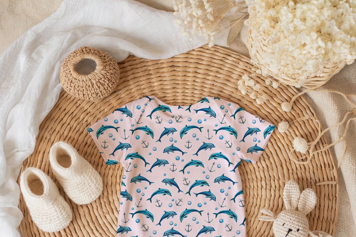 Watercolor Nautical Marine Patterns, a Pattern Graphic by PatternPalette (Photo 6 of 12)