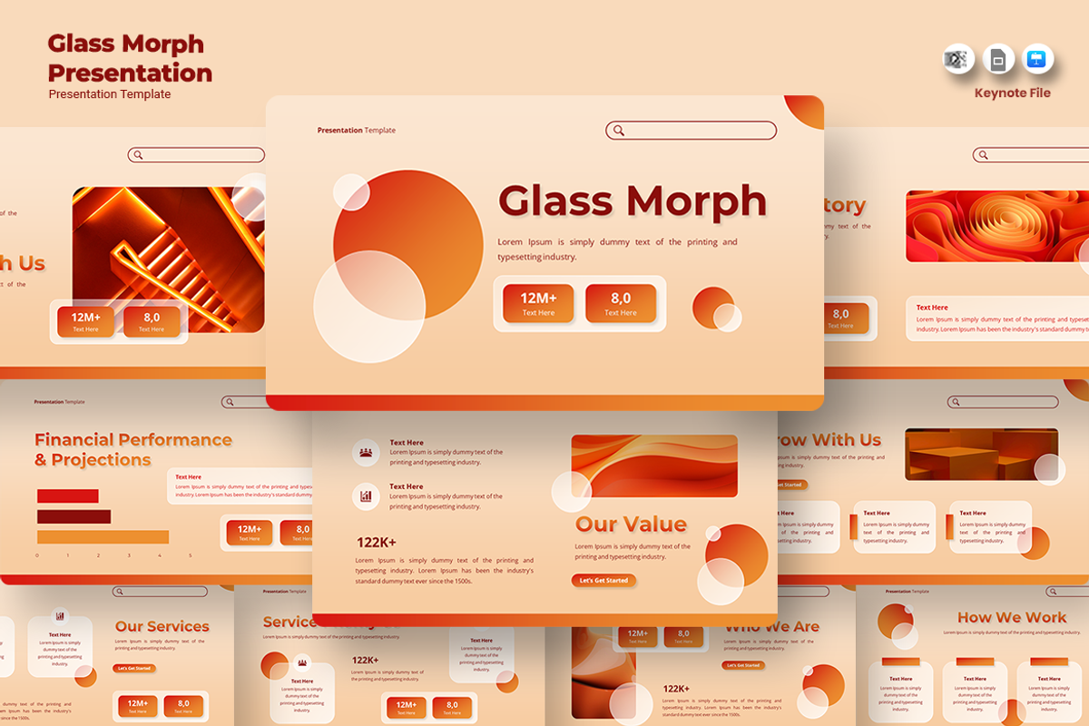 Glass Morph - Keynote Template, a Presentation Template by Iqsiart Studio (Photo 1 of 3)