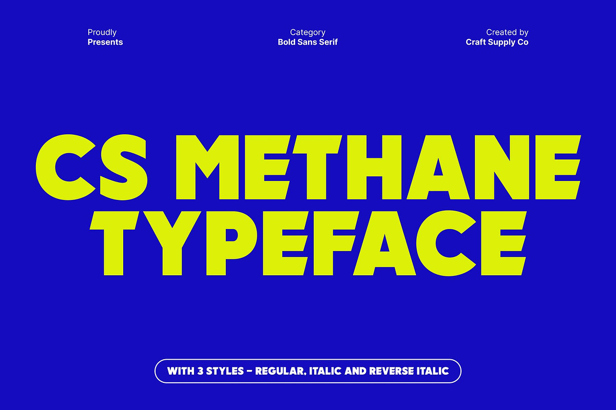 CS Methane – Bold Sans Serif, a Sans Serif Font by Craft Supply Co. (Photo 1 of 8)