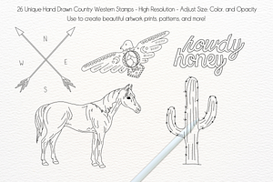 Western Procreate Stamp Brushes