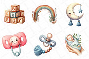 Neutral Boho Baby Shower Doodle Clip, an Illustration by DreamPrint404 (Thumbnail 3 of 6)