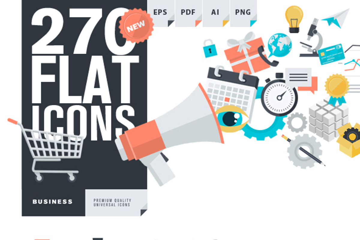 Modern Flat Design Style Icons