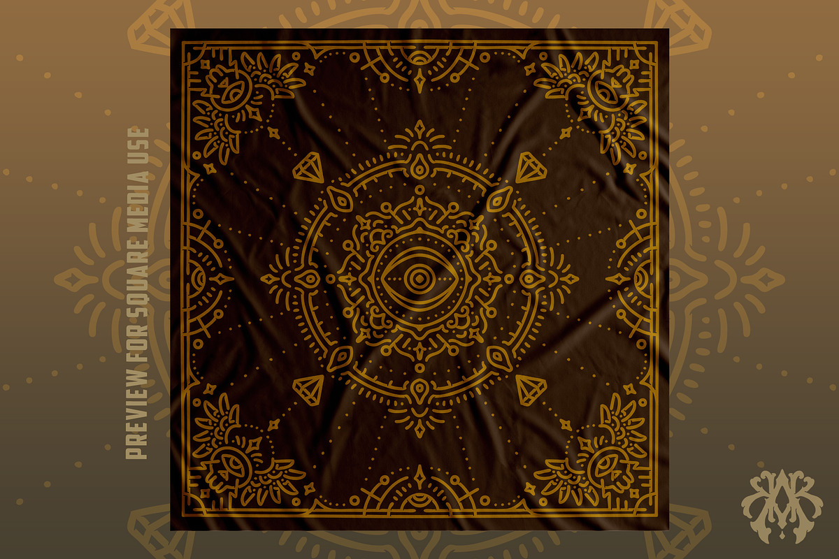 The Golden Eye Pattern Monoline, a Pattern Graphic by Krizvector ...