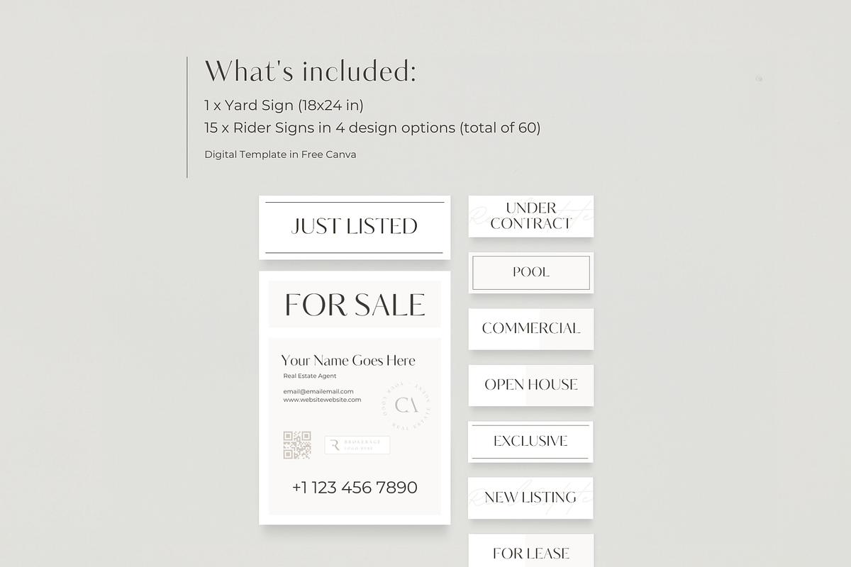 Real Estate Yard Sign For Sale, a Marketing Template by EstateElements (Photo 2 of 7)