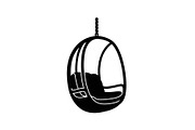 Hanging Egg Chair Silhouette Bundle, an Illustration by Designer_Momina (Thumbnail 41 of 51)