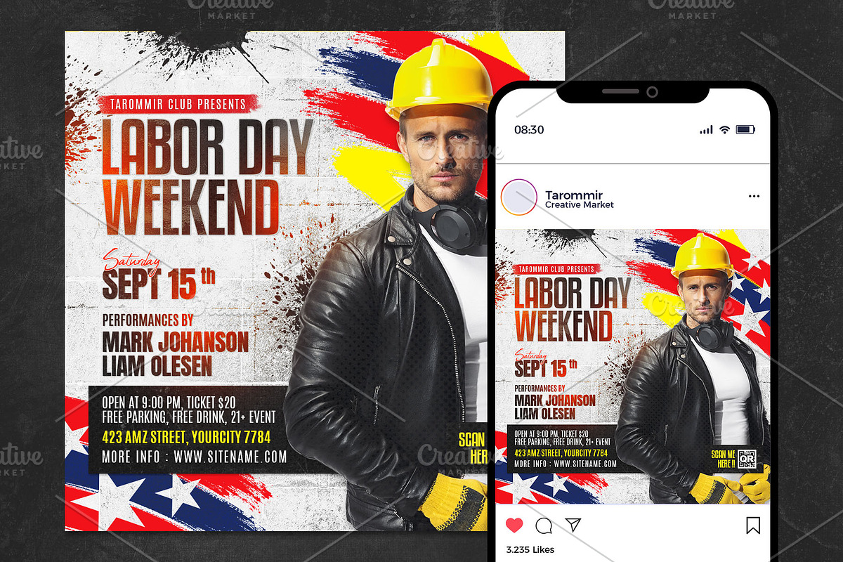 Labor Day Weekend Party Flyer, a Flyer Template by Tarommir (Photo 2 of 3)