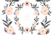 Watercolor Floral Wreath 3, an Illustration by hellopop design (Thumbnail 3 of 3)