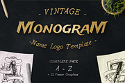 Vintage Monogram Logo Complete Pack, a Branding & Logo Template by lups design (Thumbnail 1 of 7)
