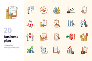 Business Plan 3D Icons Set Bundle, an Object Graphic by Aimagenarium@gmail.com