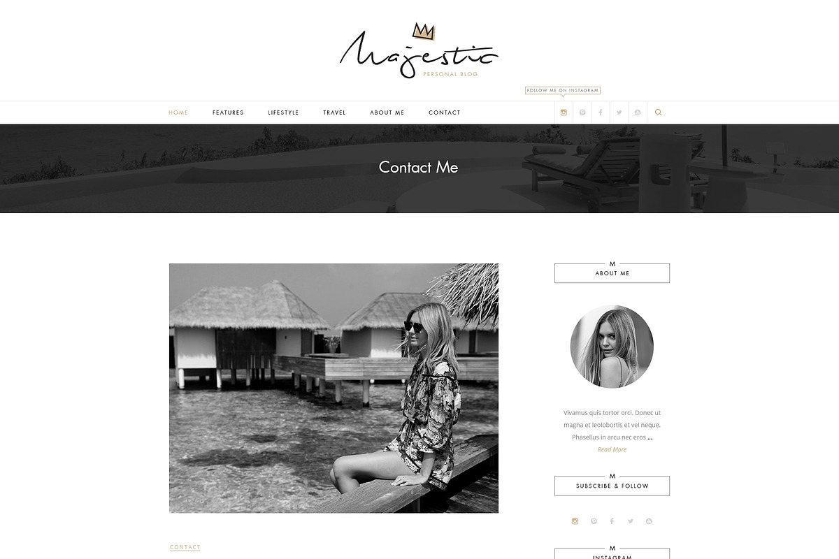 Majestic-Premium Personal Blog PSD, a Websites & App Template by Milo Studio (Photo 17 of 18)