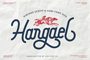 Hargael - Vintage Font Duo, a Sans Serif Font by Vultype Co. (Thumbnail 1 of 13)