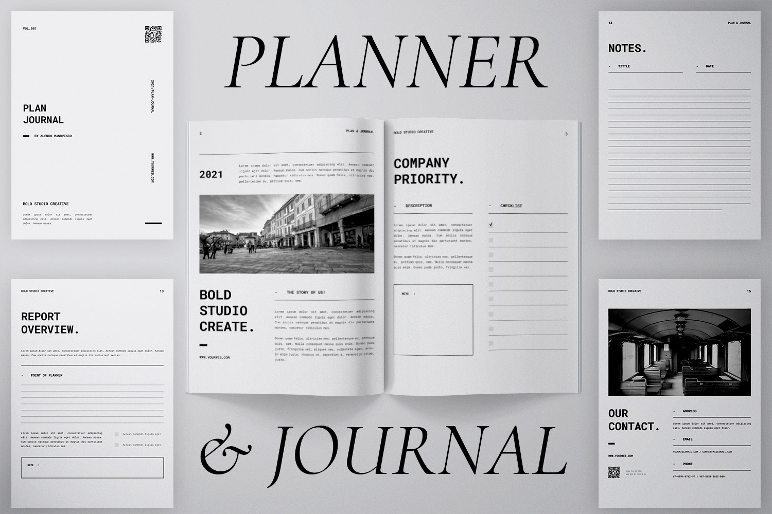 Planner &amp; Journal, a Brochure Template by Portocraft