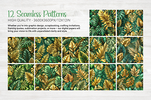 Luxurious Leaves Seamless Patterns