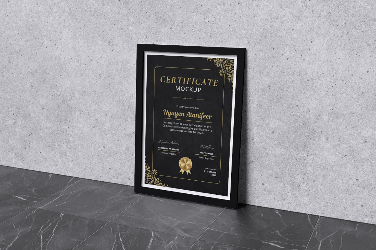 Certificate Mockup, an Advertising Mockup by Pikachudesign (Photo 4 of 5)