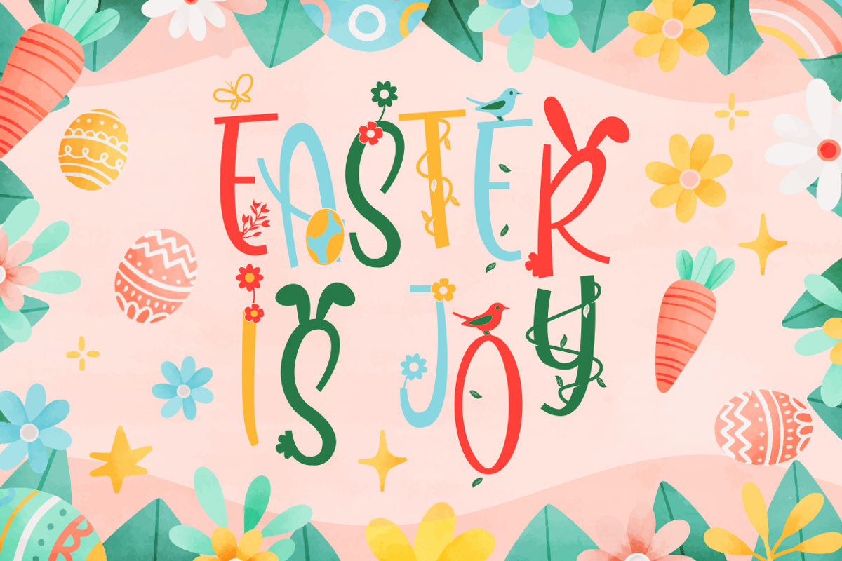 Spring Easter Spring Easter Font, a Font by PutraCetol Studio (Photo 10 of 11)