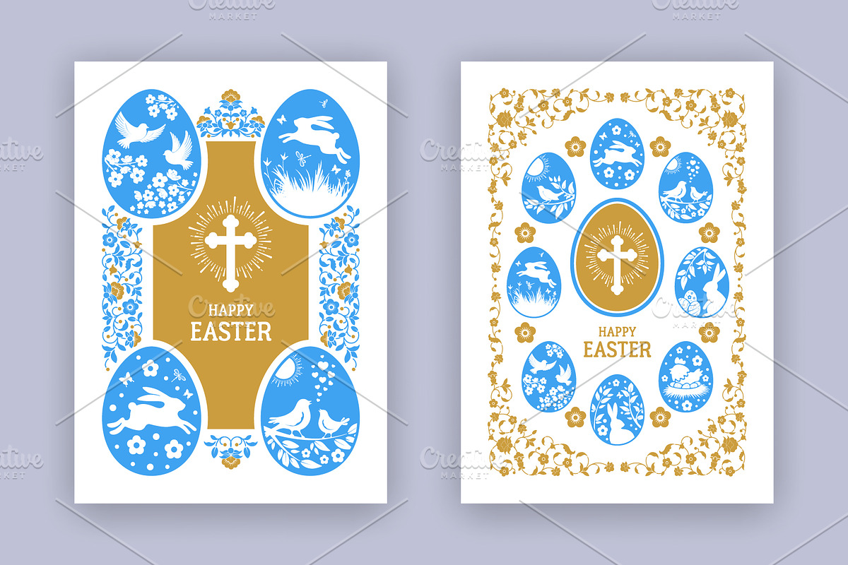 Easter Greeting Cards Templates, a Card Template by Vector beauty (Photo 4 of 4)