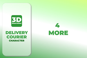 3D DELIVERY COURIER ILLUSTRATION