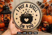 Halloween Cauldron Round Sign SVG, an Object Graphic by Layerology (Thumbnail 1 of 3)
