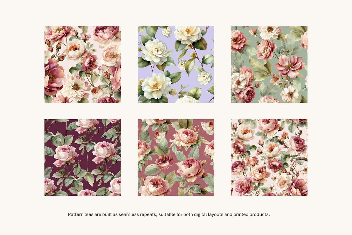 Vintage Garden Patterns and Elements, a Decorative Illustration by Yanakicc (Photo 3 of 12)