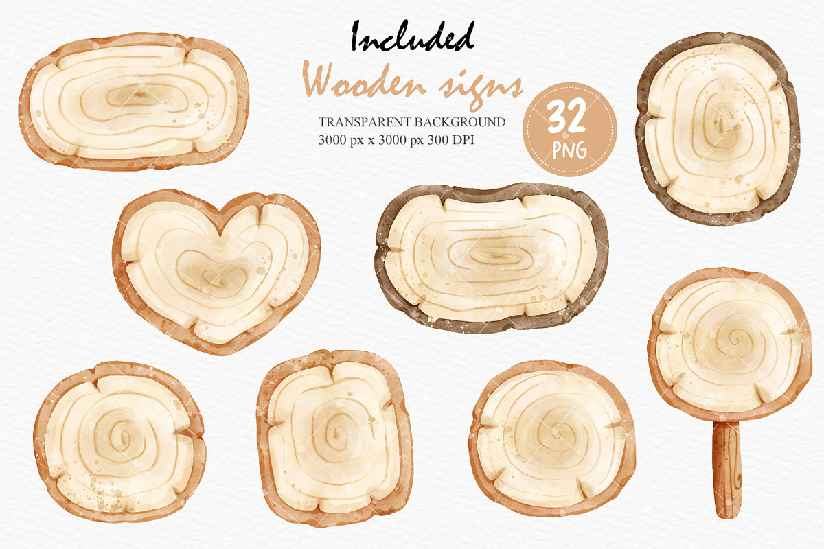 Wooden Signs Clipart, an Illustration by Chonnieartwork (Photo 3 of 5)