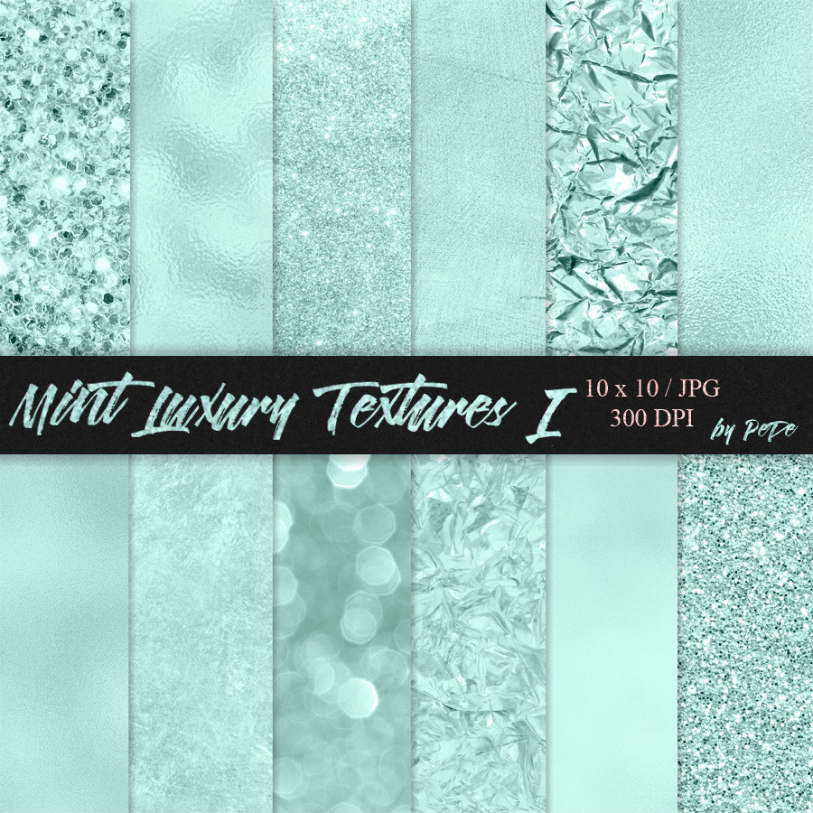 Mint Textures I, a Texture Graphic by PeDe Designs