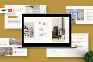 Sofa - Furniture Powerpoint, a Presentation Template by Deepslide Studio