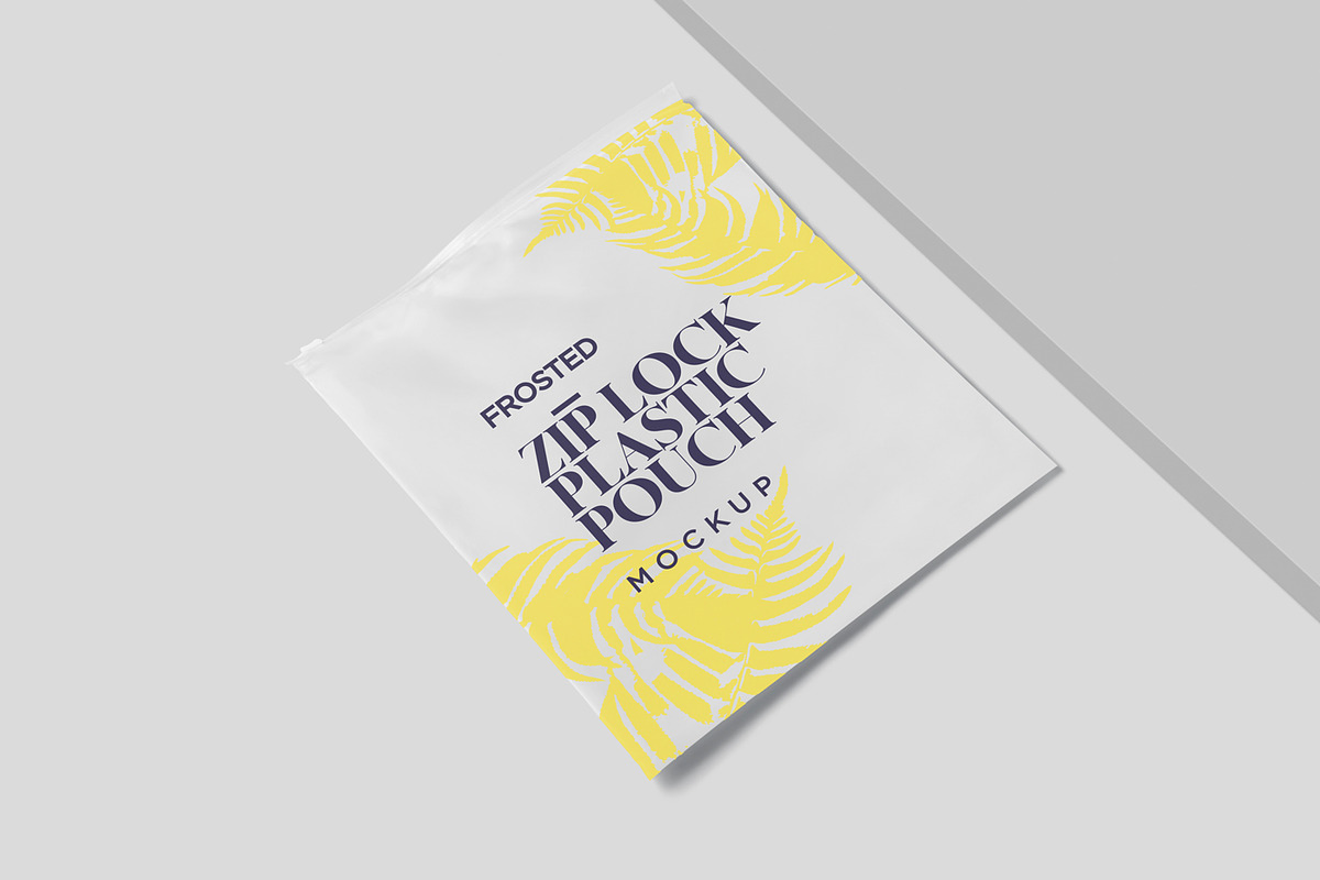 Frosted Zip Lock Plastic Bag Mockups, a Packaging Mockup by GfxFoundry (Photo 6 of 7)