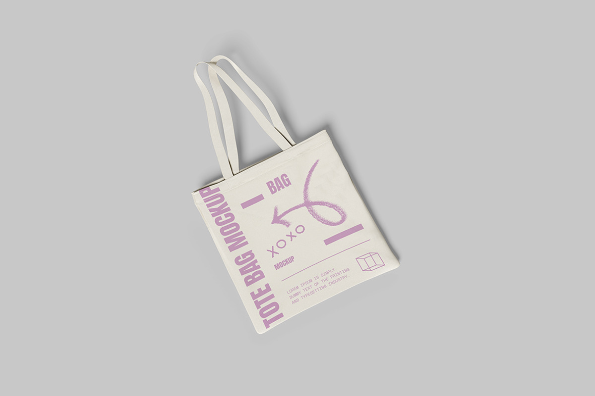Tote Bag Mockup, a Packaging Mockup by Pikachudesign (Photo 2 of 5)