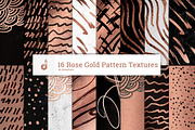 16 Rose Gold Pattern Textures, a Pattern Graphic by Designbase (Thumbnail 1 of 6)
