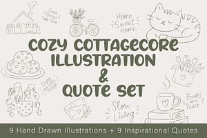 Cozy Cottagecore Quote Set