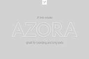 Azora typeface for branding and text, a Sans Serif Font by VP Fonts