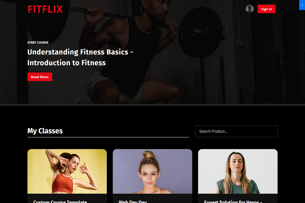 FitFlix Product Theme for Kajabi, a Landing Page Template by Dev Lab (Photo 3 of 4)