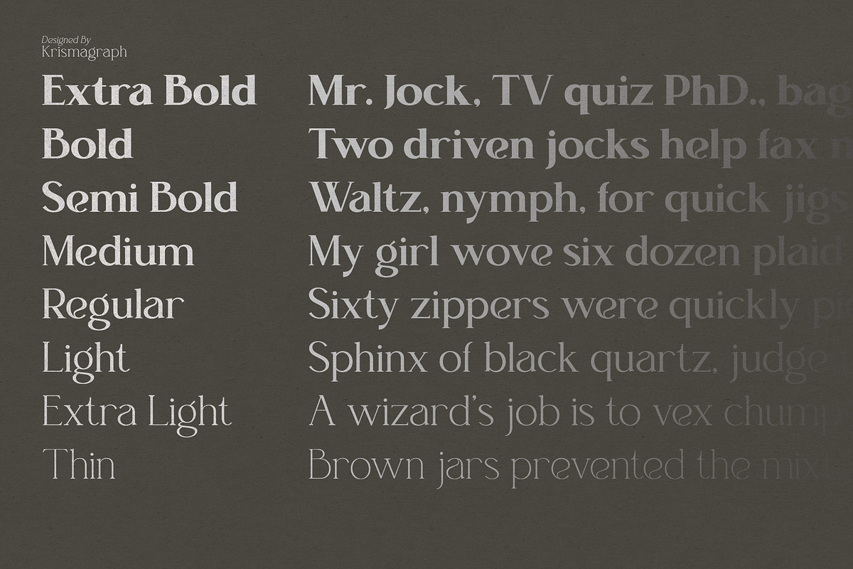 Glamoure Everyday | Serif Family, a Serif Font by Krismagraph (Photo 2 of 16)
