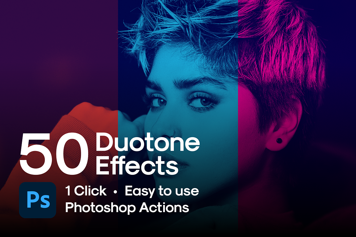50 Duotone Photoshop Actions, an Action Add-On by PixelMind (Photo 1 of 7)