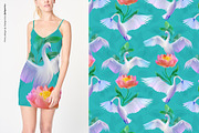 Swan Romance — Seamless Pattern, a Pattern Graphic by Designnina Shop (Thumbnail 7 of 13)