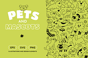 Pets and mascots, vector elements, a Graphic by venimo (Thumbnail 1 of 13)