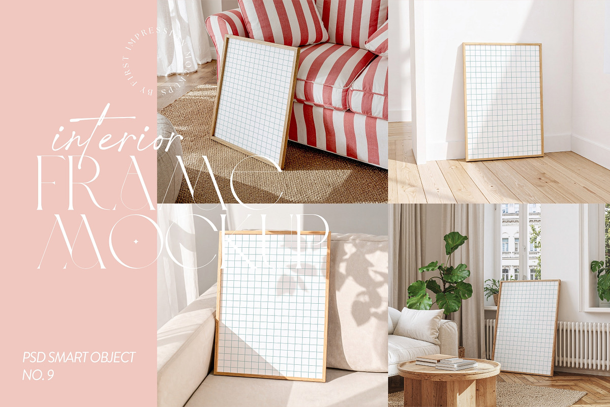 4x Bundle Interior Frame Mockups, an Advertising Mockup by First Impression Mockups (Photo 1 of 7)