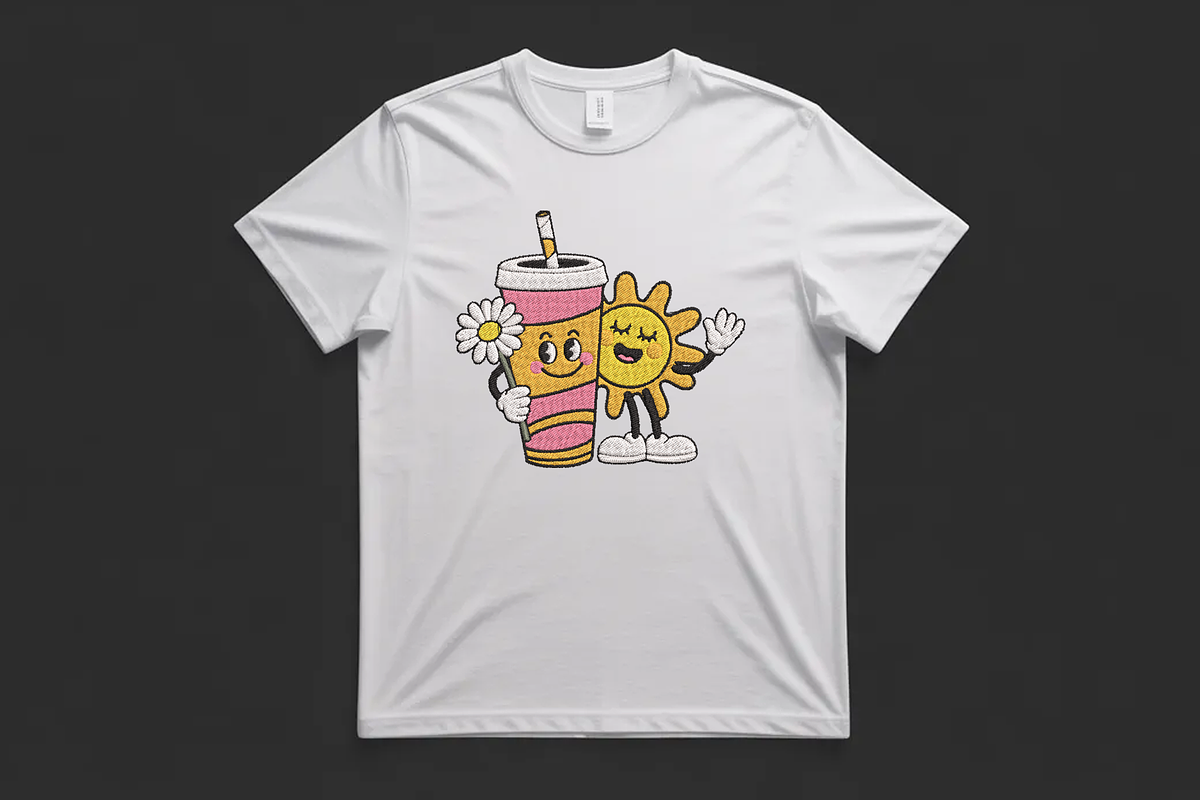 Sun & Soda Cup Machine Embroidery, an Illustration by Purpose Ekbal (Photo 2 of 3)