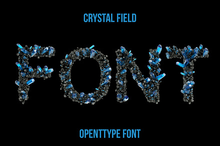 Crystal Field Font, a Font by Handmadefont