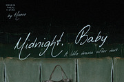 Midnight Baby - Handwritten Script, a Script Font by Mneme (Thumbnail 1 of 7)