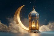Golden lantern shining crescent, a Background Photo by shahsoft (Thumbnail 1 of 2)
