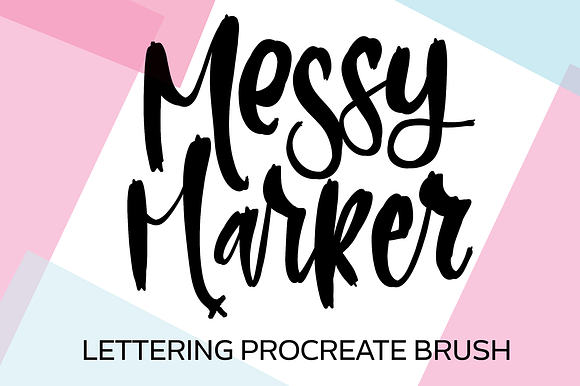 Messy Marker Procreate Brush preview 2