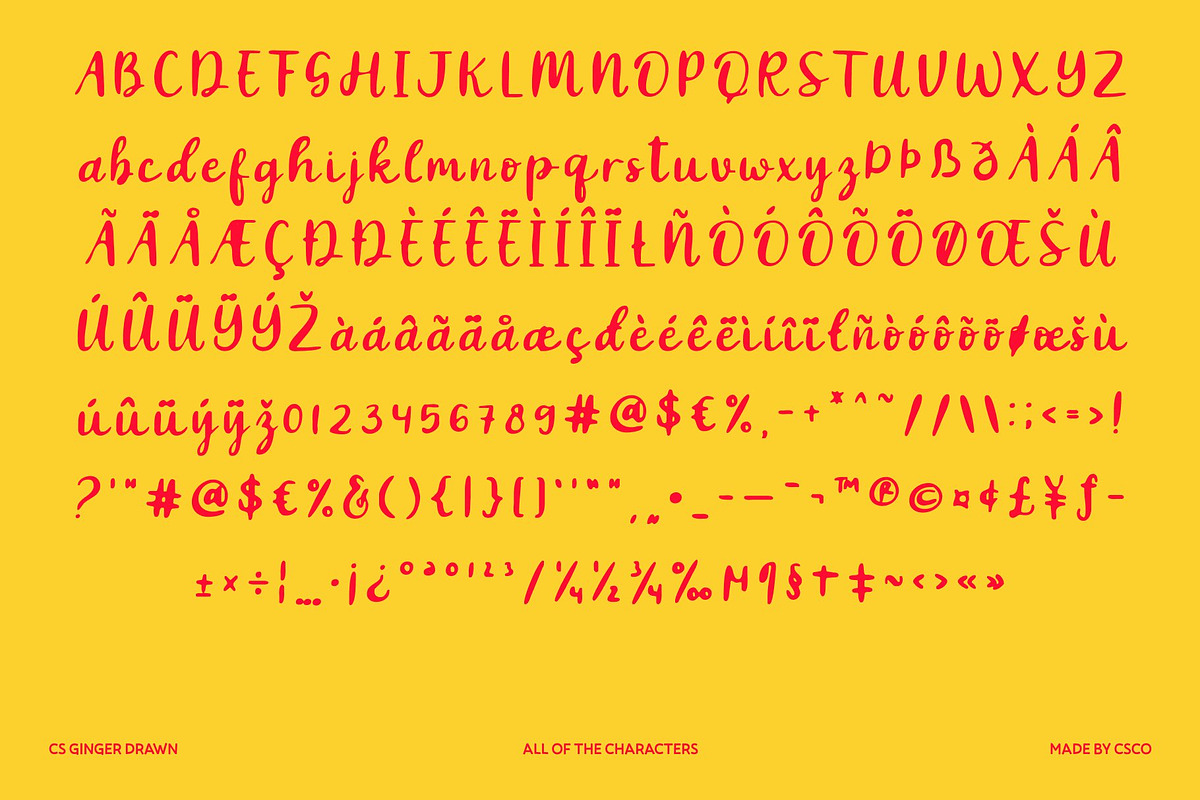CS Ginger Drawn, a Script Font by Craft Supply Co. (Photo 8 of 8)