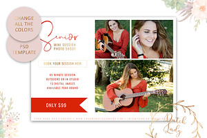 PSD Photo Session Card Template 19