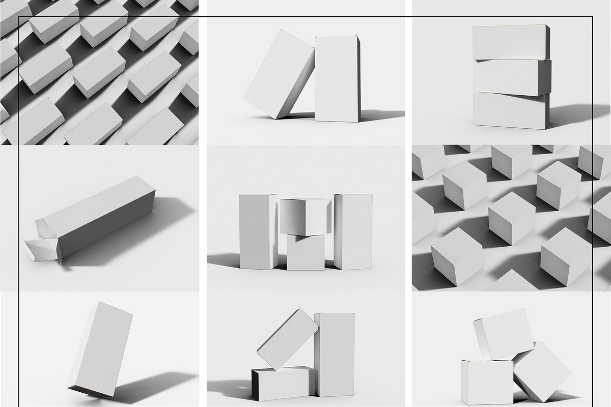 Cosmetic Box Packaging Mockup Set, a Packaging Mockup by Mego-studio (Photo 7 of 7)
